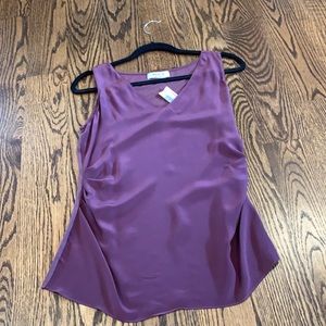 NWT BAILEY44 SLEEVLESS PLUM SILK TOP